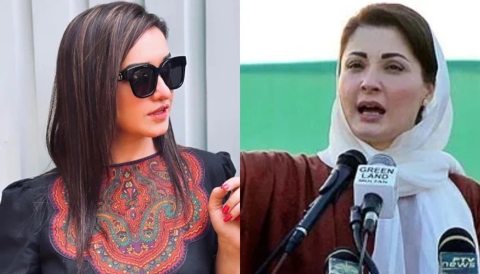 PTI activist Sanam Javaid (left) and PML-N Senior Vice President Maryam Nawaz (right). — Instagram/sanamjavaidkhan/APP/File