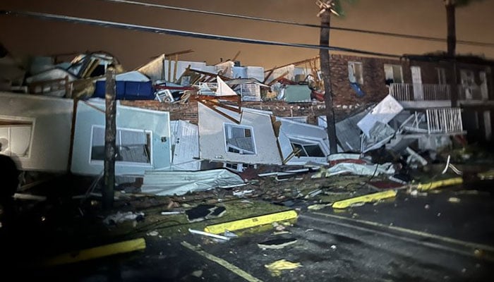 Extreme weather caused major damage at Lower Grand Lagoon.— x/JayLesykWX