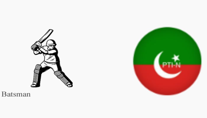 — PTI-Nazriatis batsman electoral symbol.