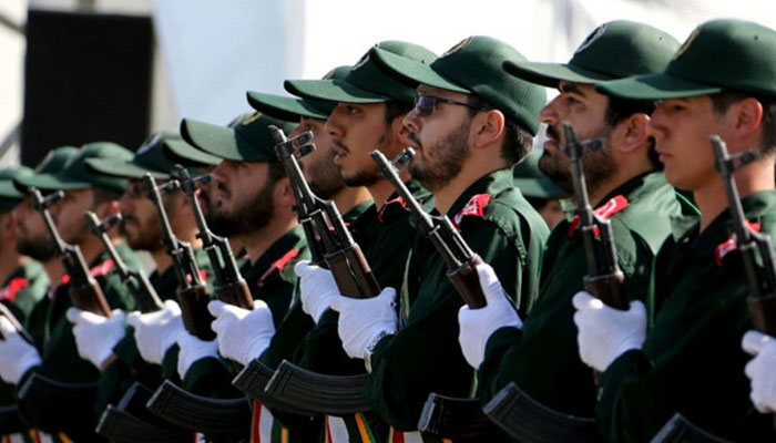 Iranian Revolutionary Guards Corps troops march during a military parade in Tehran. — AFP/File