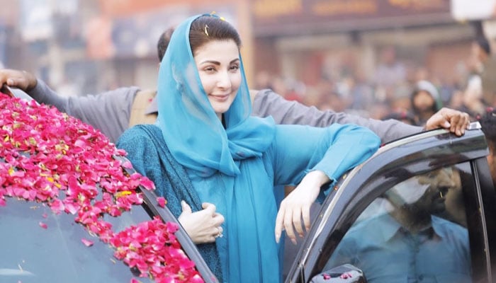 Pakistan Muslim League-Nawaz Senior Vice President Maryam Nawaz visits Lahores Nishtar Colony on January 16, 2024. — X/@pmln_org