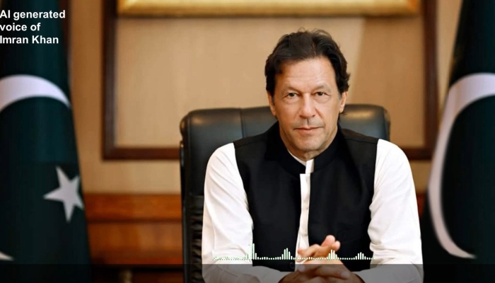Pakistan Tehreek-e-Insaf (PTI) founder Imran Khan. —Screengrab/ PTI/X