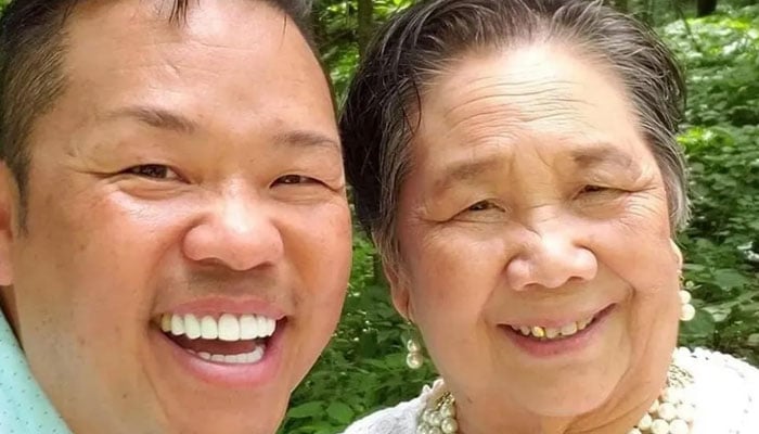 Tou Ger Xiong, left, pictured with his mother.—BBC/file