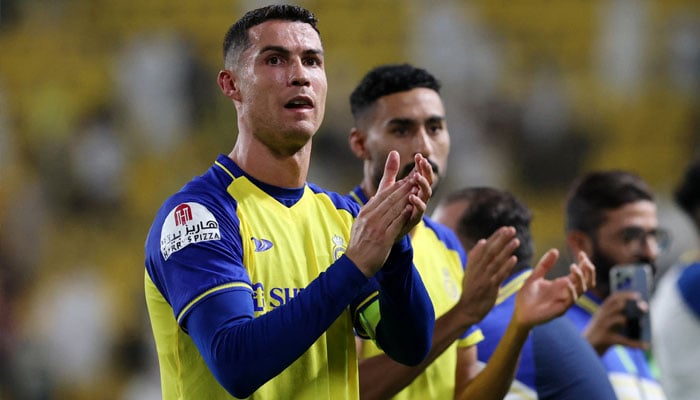 Al-Nassrs Cristiano Ronaldo applauds fans after a match. — Reuters/File