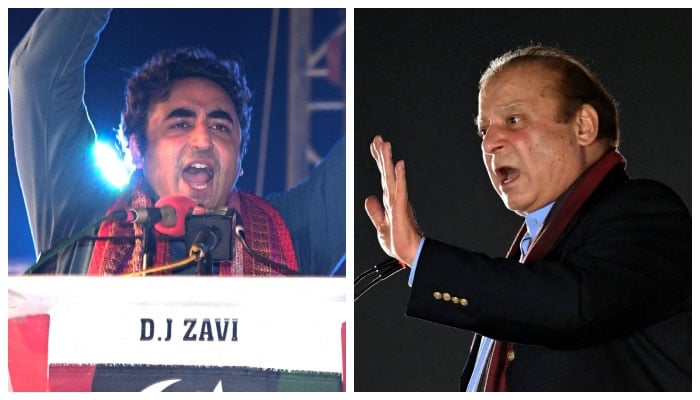 Pakistan Peoples Party (PPP) Chairman Bilawal Bhutto-Zardari (left) and Pakistan Muslim League-Nawaz (PML-N) supremo Nawaz Sharif. — AFP/File
