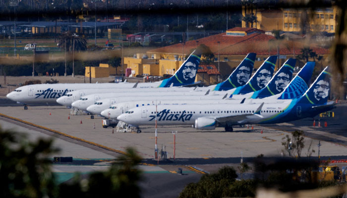 Alaska Airlines commercial aeroplanes are shown parked off to the side of the airport in San Diego, California, US January 18, 2024. — Reuters
