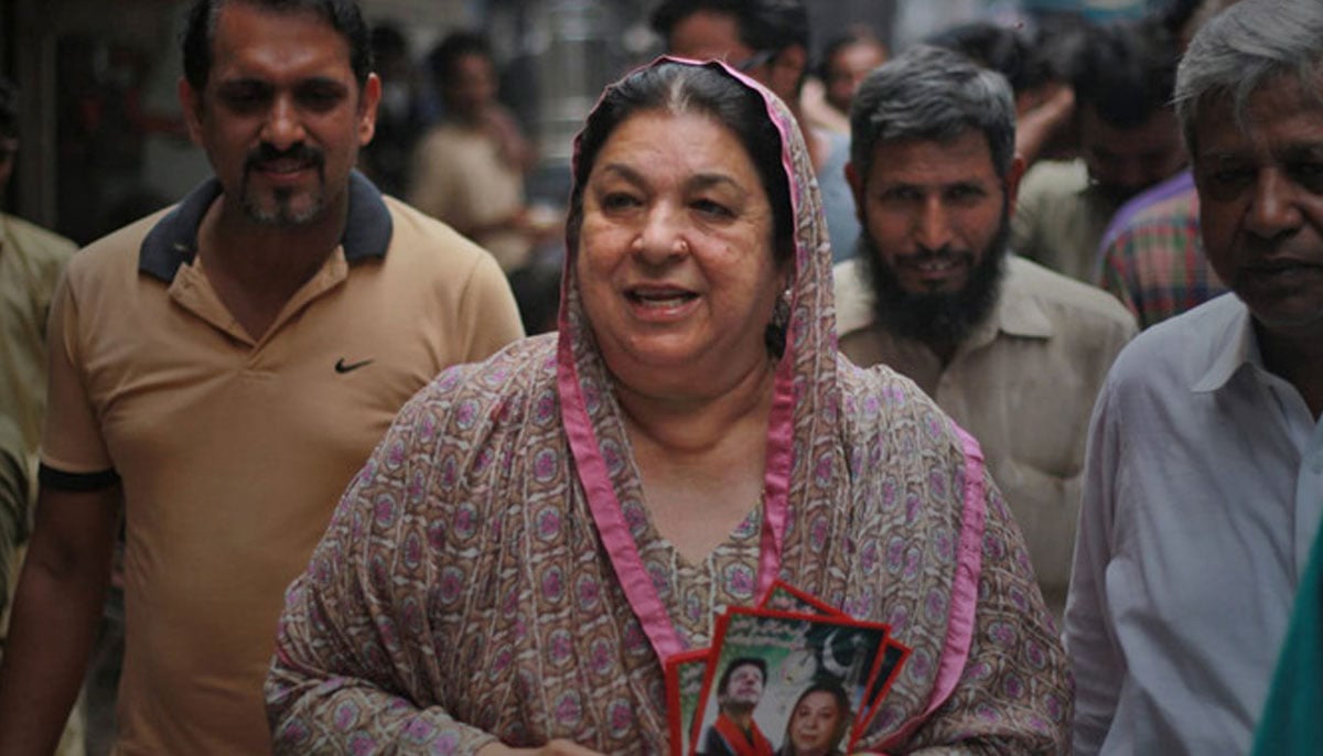 This undated file photo shows Dr Yasmin Rashid campaigning for the 2018 general elections in Pakistan. — X/@Dr_YasminRashid