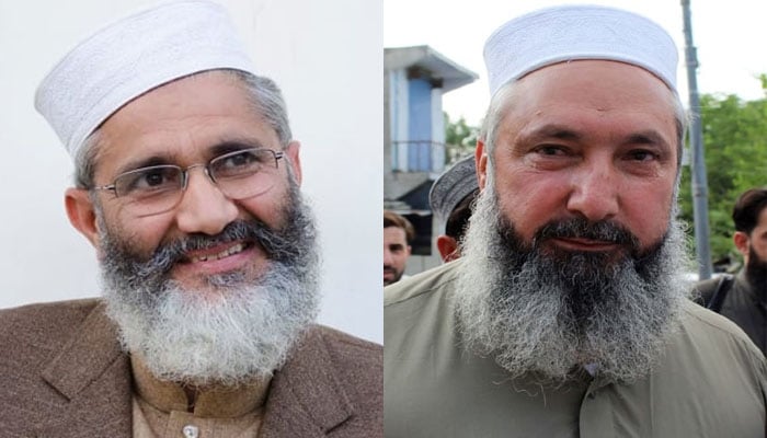 Siraj Ul Haq (left) Muhammad Bashir Khan. — APP/Geoelectioncell