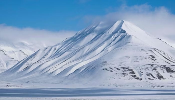 A view of mountains near Longyearbyen, located on Spitsbergen island, in Svalbard Archipelago, northern Norway. — AFP/File