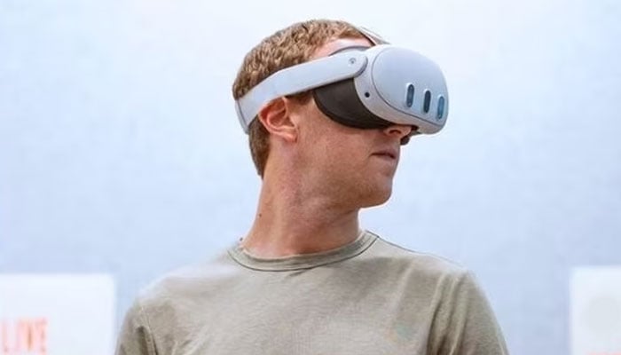 Meta CEO Mark Zuckerberg wearing the Meta Quest 3 reality headset.  — Instagram/@zuck