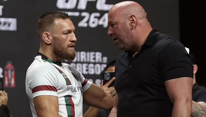 UFC former Lightweight champion Conor McGregor (left) and UFC boss Dana White. — Reuters/File