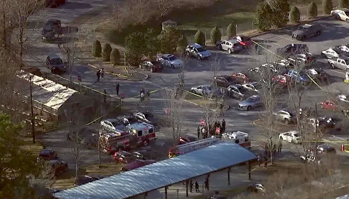 Atlanta police responded Wednesday to Benjamin E. Mays High School where four students were shot. — FOX 5 Atlanta