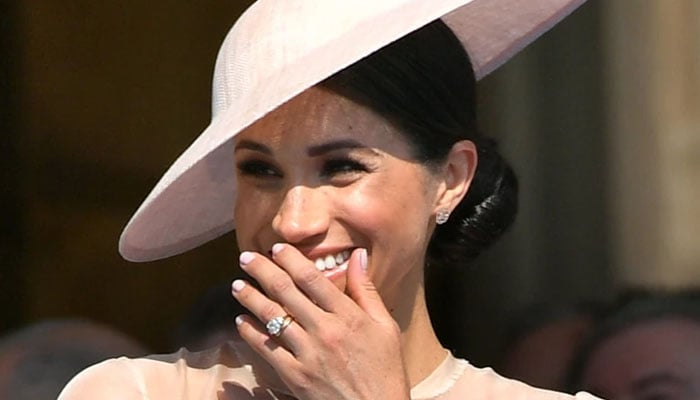 Meghan Markle has brought back her engagement ring which features Princess Dianas diamonds