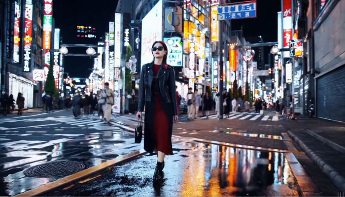 This is a still of a tylish woman walking down a Tokyo street, taken from the video created by Sora, a text-to-video model launched by OpenAI. — OpenAI