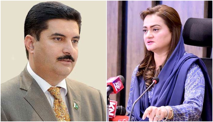 Pakistan Muslim League-Nawaz (PML-N) spokesperson Marriyum Aurangzeb (R) and Pakistan Peoples Party (PPP) Secretary Information Faisal Karim Kundi. —APP/File