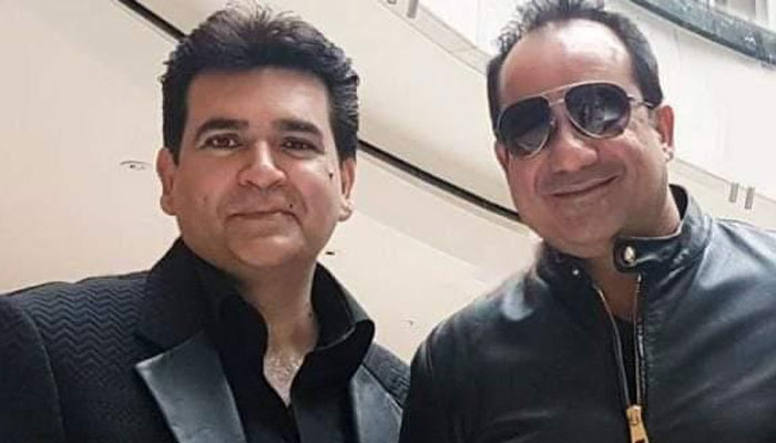 Pakistani singer Rahat Fateh Ali Khan (right) and his former manager Salman Ahmed. — Supplied