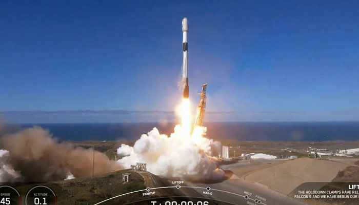 A SpaceX’s Falcon 9 rocket carrying a South Korean spy satellite takes off from Vandenberg Space Force Base, Calif., on December 1 —SpaceX