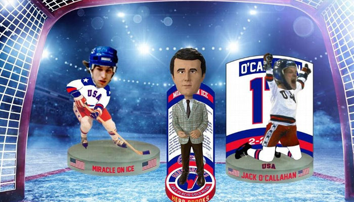National Bobblehead Hall of Fame honors miracle on ice with team USA bobbleheads.—ESPN