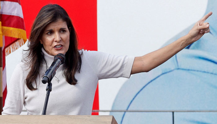 Former Trump administration US Ambassador to the UN Nikki Haley campaigns for Georgia Republican candidate for US Senate Herschel Walker at a rally with supporters in Hiram, Georgia, US November 6, 2022. —Reuters