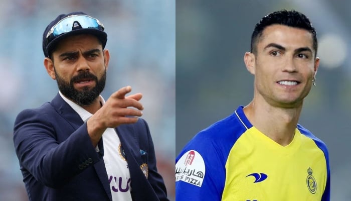 This combination of images shows ex-India cricket captain Virat Kohli (left) and Al Nassrs Cristiano Ronaldo. — Reuters/Files