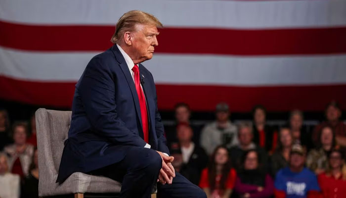 Former US President and Republican presidential candidate Donald Trump participates in a Fox News town hall with Laura Ingraham in Greenville, South Carolina, US February 20, 2024. — Reuters
