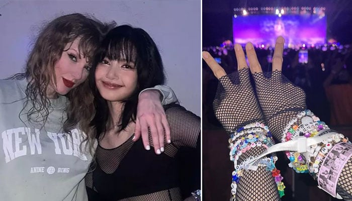 BLACKPINKs Lisa and Taylor Swift pose together at Singapore concert