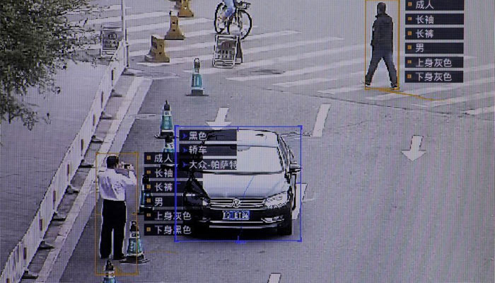 SenseTime surveillance software, which identifies details about people and vehicles, runs during a demonstration at the companys office in Beijing, China, October 11, 2017. — Reuters