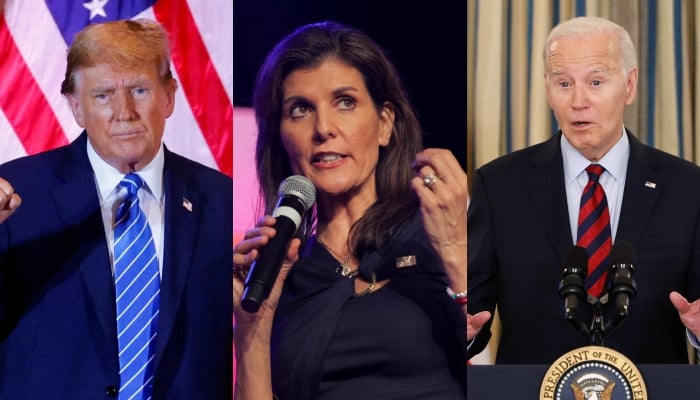 This combination of images shows (left to right) former US president Donald Trump, former United Nations Ambassador Nikki Haley and President Joe Biden. — Reuters/Files