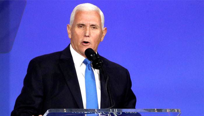 Former US Vice President Mike Pence speaks during the Republican Jewish Coalition Annual Leadership Summit in Las Vegas, Nevada, US October 28, 2023. — Reuters