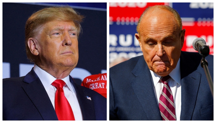 Ex-president Donald Trump (left) and Rudy Giuliani. — Reuters