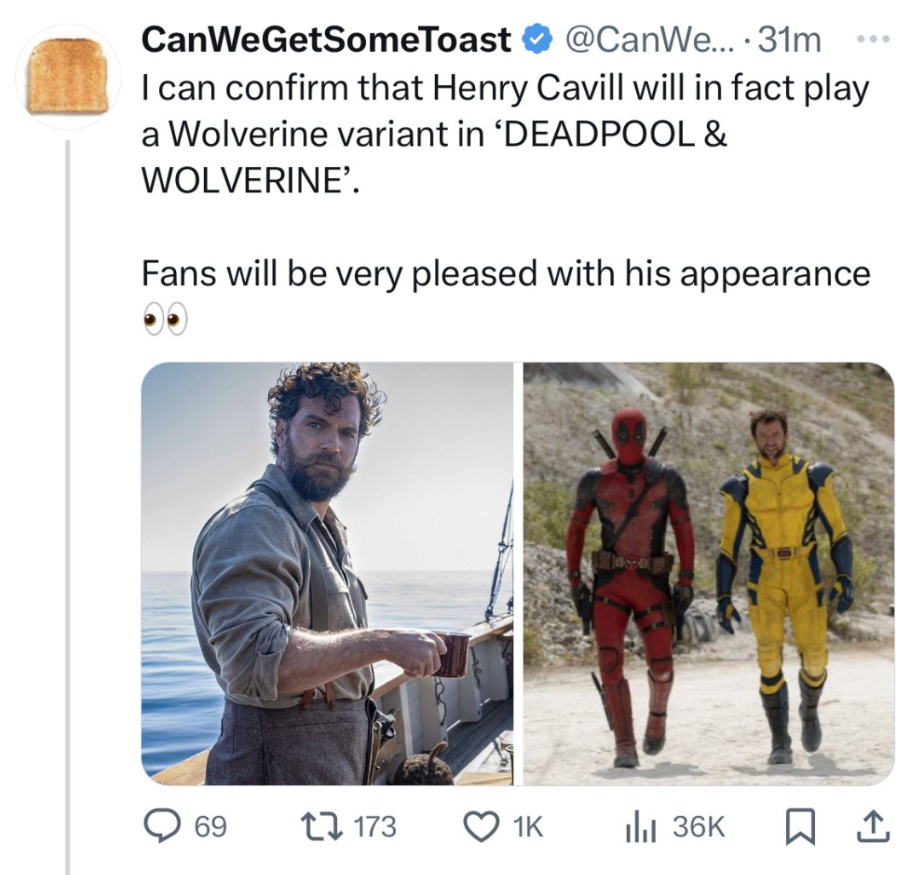 Henry Cavill to possibly join Deadpool 3 cast