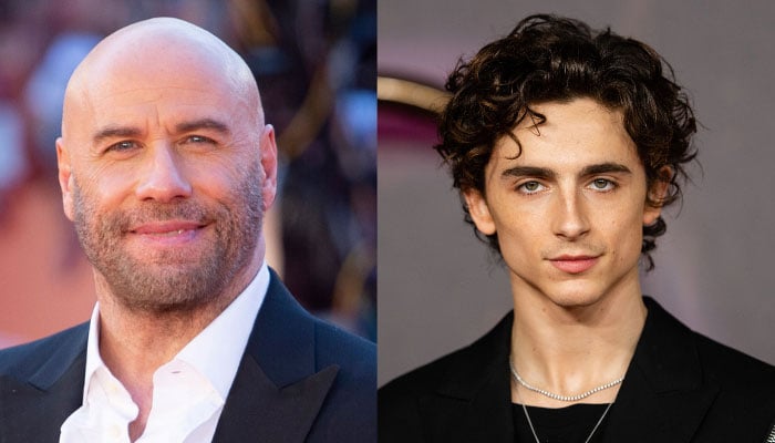 John Travolta tips hat to Timothée Chalamet after box office success