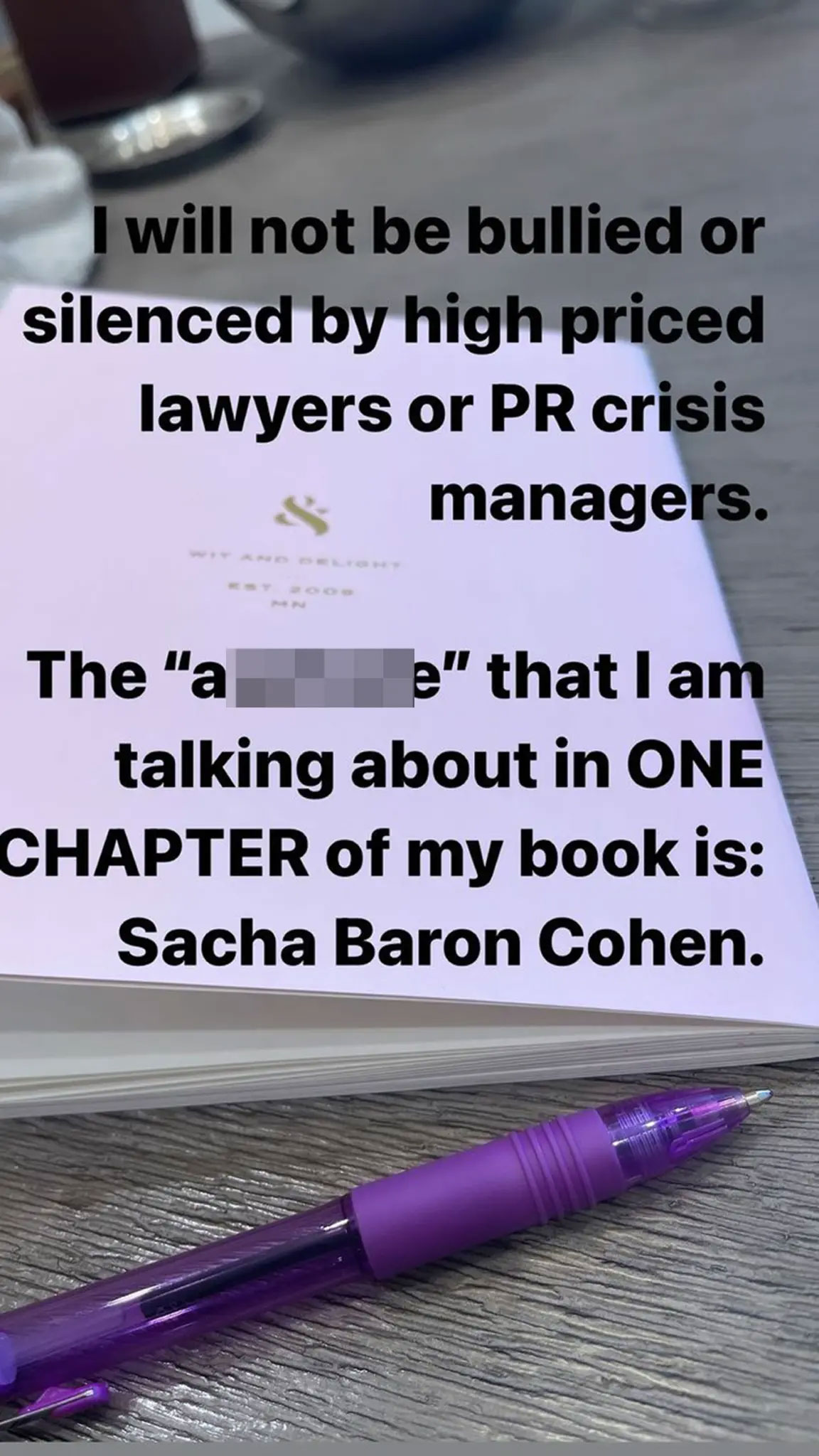 Sacha Baron Cohen slaps back Rebel Wilson after her allegations