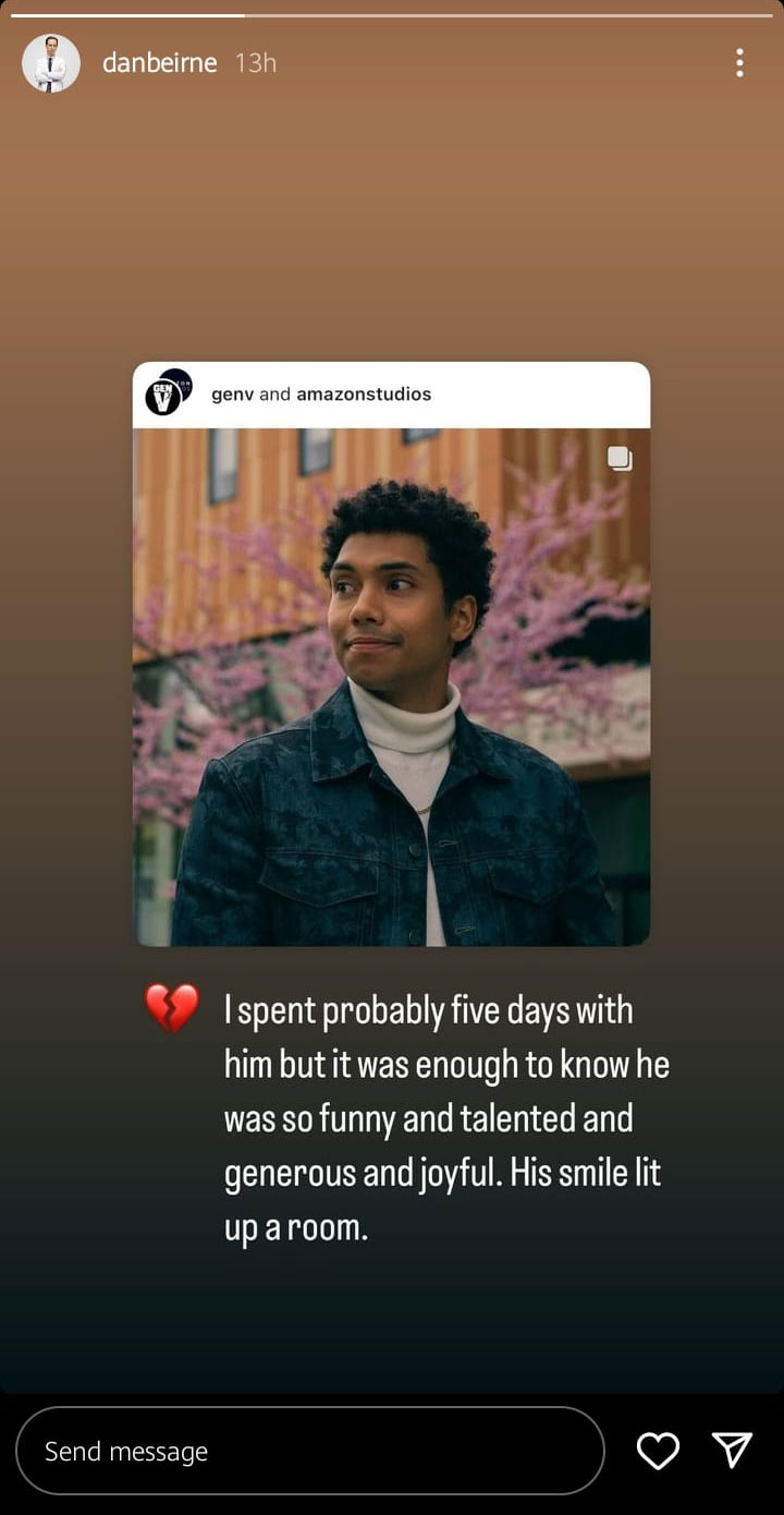 Chance Perdomo tribute pours in, led by Gen V co-stars