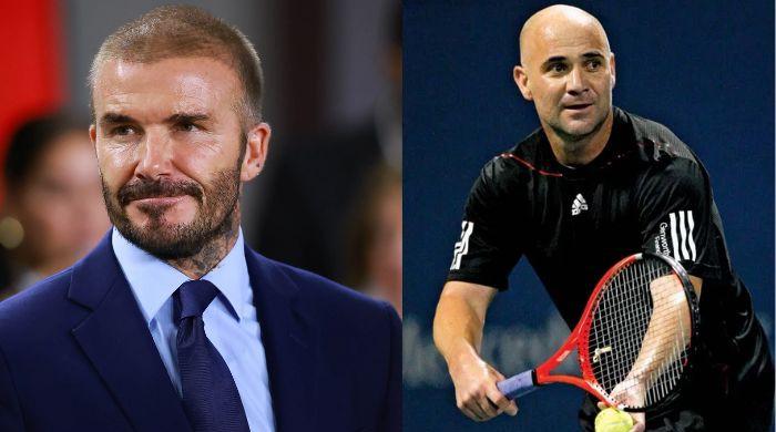 David Beckham expresses awe after meeting childhood star Andre Agassi