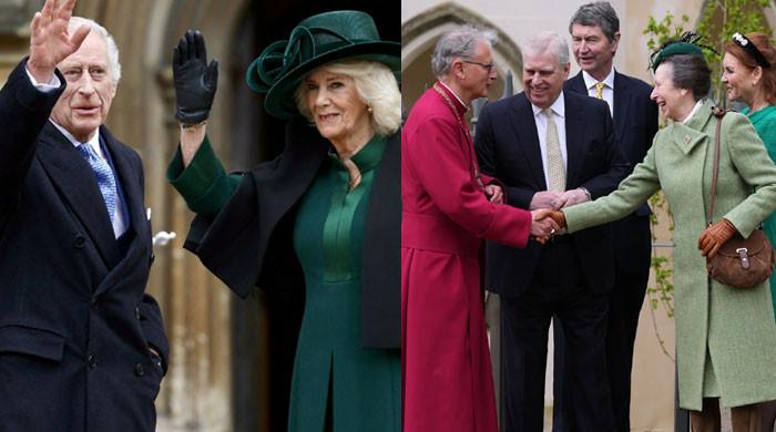 Prince Andrew joins King Charles as Kate Middleton, Prince William skip Easter service