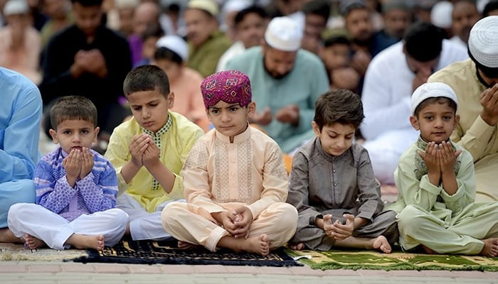 Eid prayers offered at the Eidgah Sharif Darbar in Rawalpindi. — AFP/File