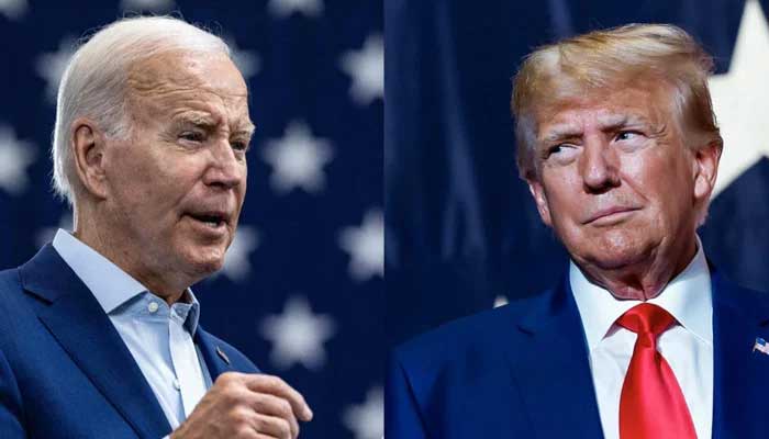 Donald Trump wants Joe Biden before holding a debate with him. — AFP/File