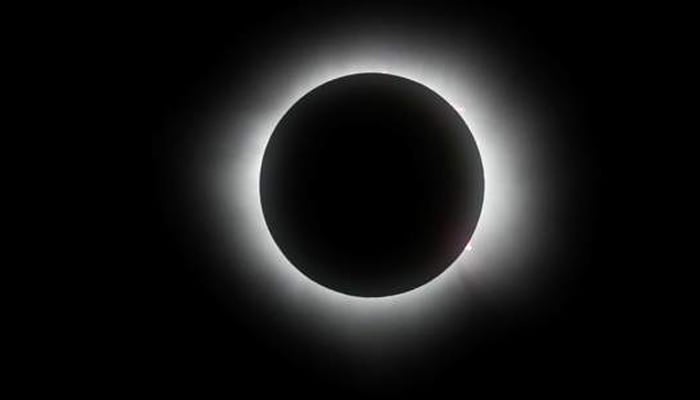 Totality in Texas on April 8, 2024. — Reuters