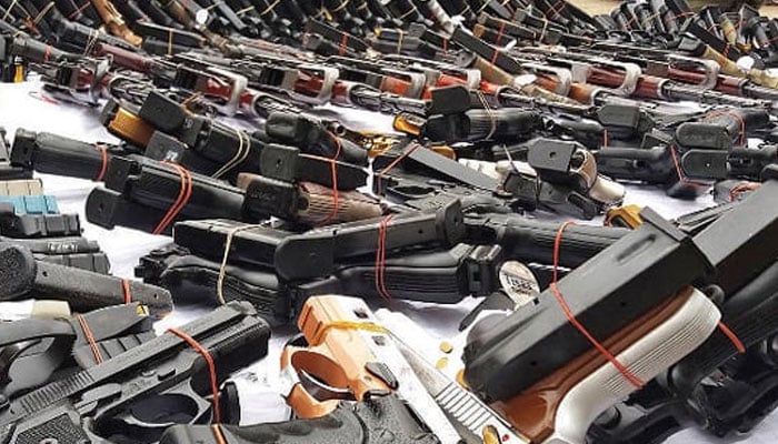A representational image of seized illegal weapons. — Online/File