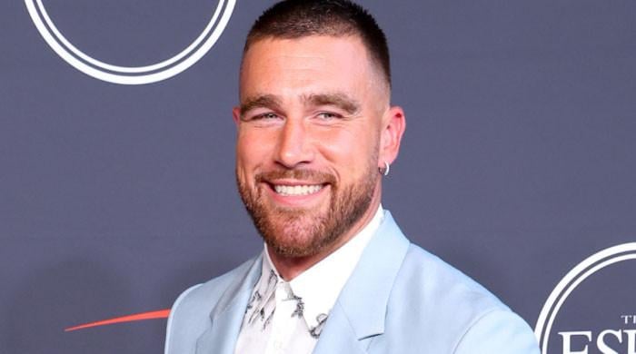 Travis Kelce shows signature smile on first big acting job