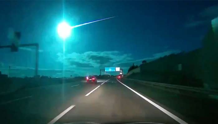 WATCH: Mysterious blue meteorite lights up skies across Portugal, Spain