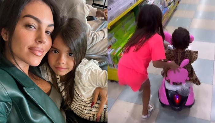 VIDEO: Cristiano Ronaldos girlfriend takes daughters on shopping spree