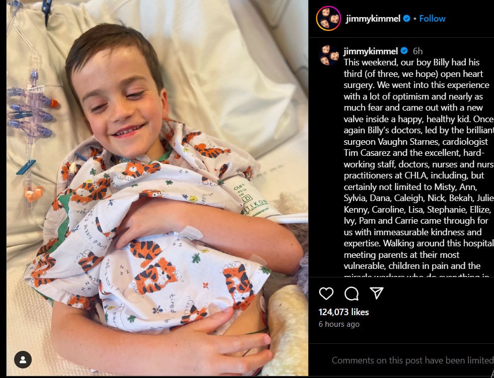 Jimmy Kimmel shares important update about son health