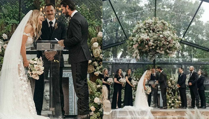 Ryan Bingham, Hassie Harrison exchange vows in dreamy wedding