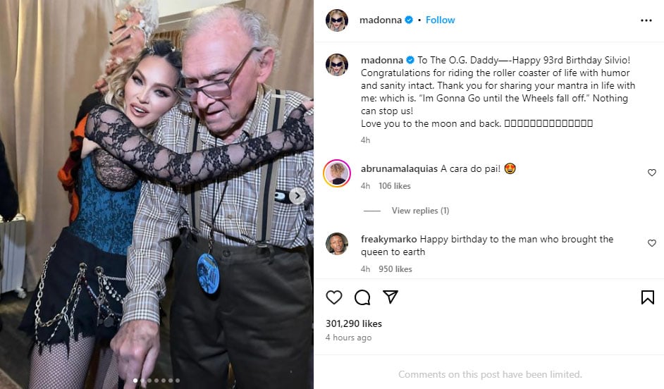 Madonna pens heartfelt note on father Silvios birthday