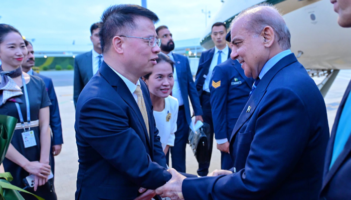 PM Shehbaz lands in Chinas Shenzhen on first leg of his official visit