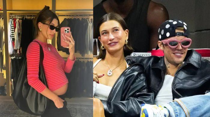 Pregnant Hailey Bieber flaunts baby bump on date with Justin: See photo