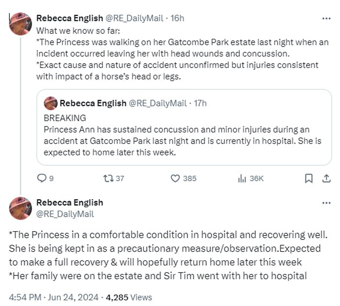 Details of Princess Anne incident revealed