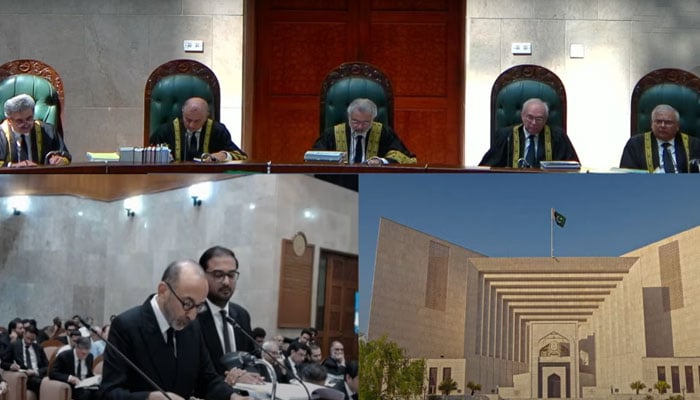 Chief Justice of Pakistan (CJP) Qazi Faez Isa presides over a hearing on June 25, 2024. — YouTube screengrab/Supreme Court